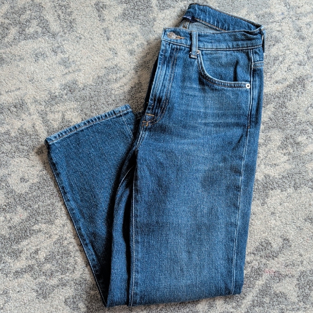 Splendid Straight Leg Jeans in Dark Wash Blue